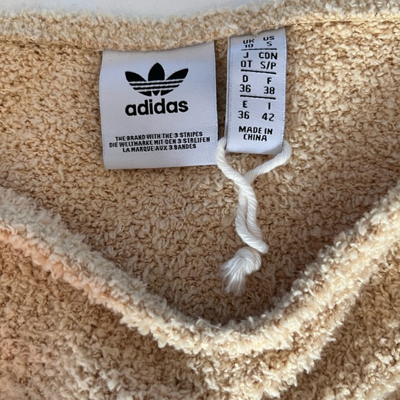 Size small, yellow adidas crop (crocheted) - Picture 2 of 2